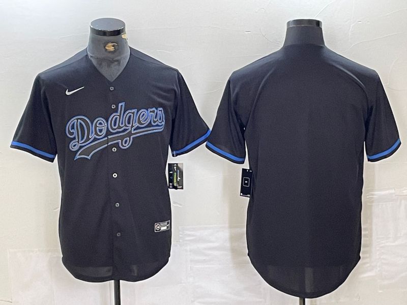 Men 2025 Los Angeles Dodgers Blank Black Shadows Nike MLB Jersey style 6237